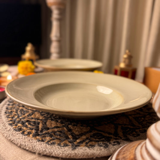 Muted Meadow Pasta Plate Light and Clay Diwali Collection