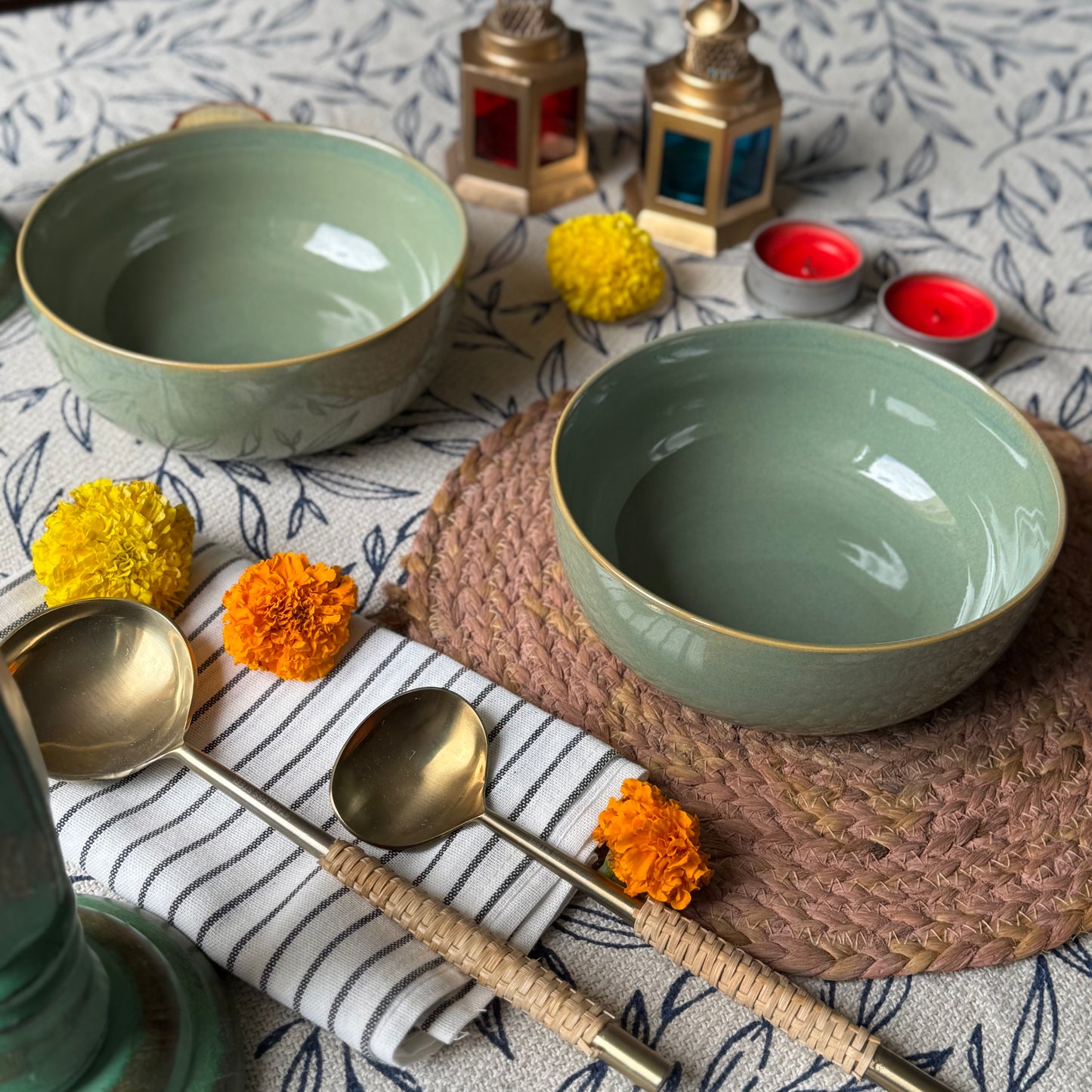 Sage Serving / Ramen Bowl Light and Clay Diwali Collection