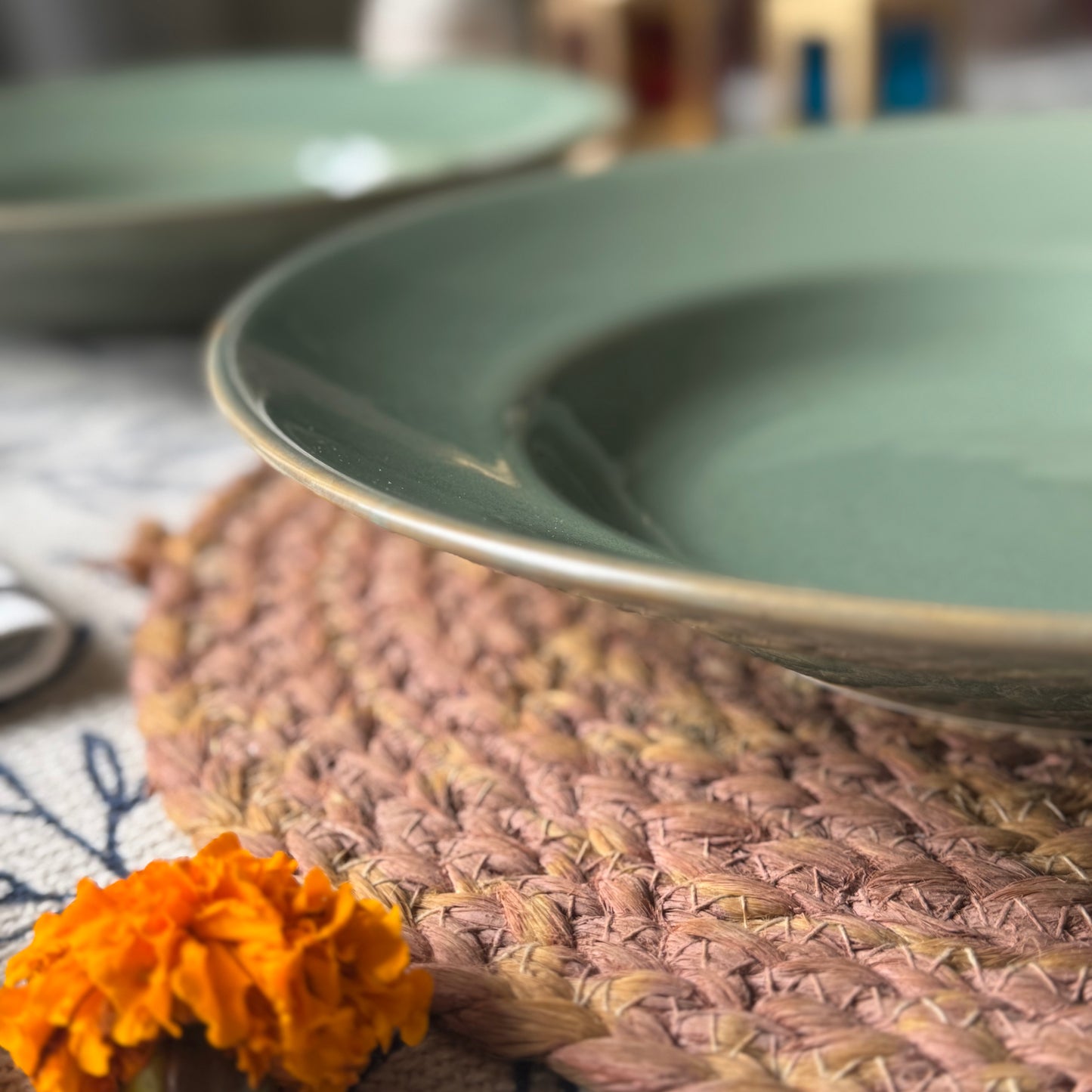Sage Pasta Plate Light and Clay Diwali Collection