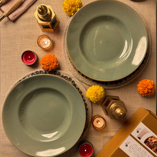 Sage Pasta Plate Light and Clay Diwali Collection