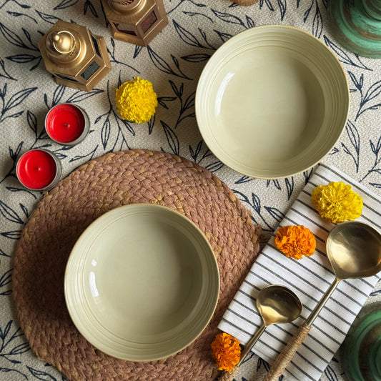 Muted Meadow Serving / Ramen Bowl Light and Clay Diwali Collection
